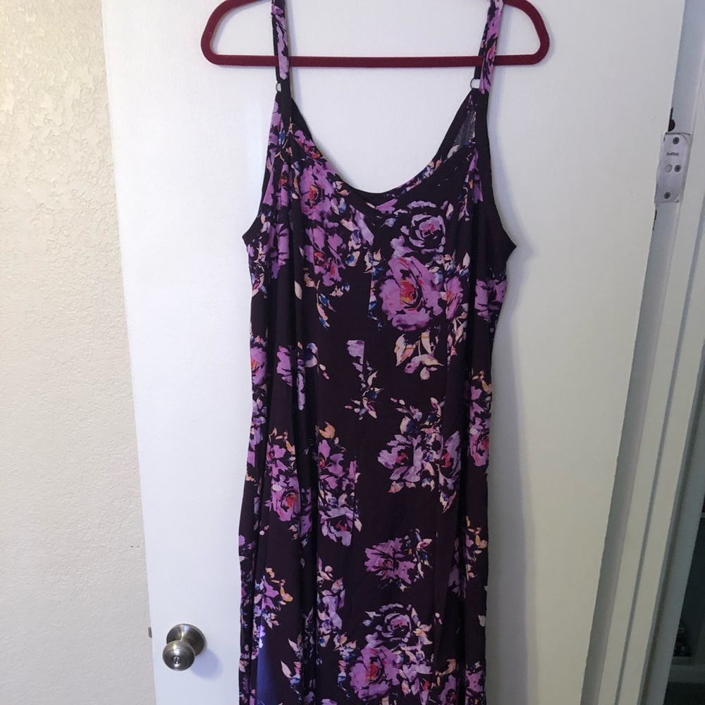 Purple Floor Length Dress